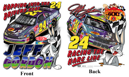 2001 Jeff Gordon Dupont "Racing the Hairline" tee