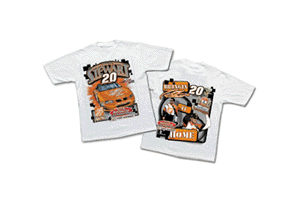 2002 Tony Stewart Home Depot "Nextel Cup Champion" white tee