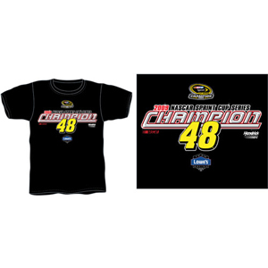 2009 Jimmie Johnson Lowes 4-Time Champion black tee