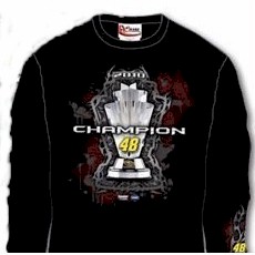 2010 Jimmie Johnson Lowes "5 Time Champion" Long Sleeve Tee