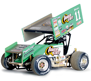 2004 Steve Kinser 1/24th  Quaker State 500th Win Raced Version Sprint car