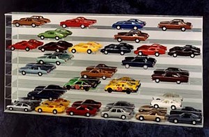 Custom Display Case for 1/24th cars with Mirrored Back holds up to 48 cars
