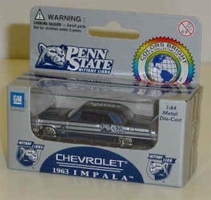 1963 Penn State 1/64th Nittany Lion Chevy Impala