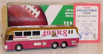 1996 San Francisco 49ers 1/64th talking bus