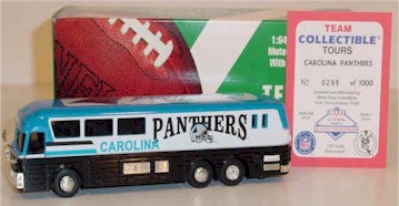 1996 Carolina Panthers 1/64th talking bus
