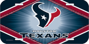 2002 Houston Texans plastic license plate