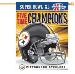 2006 Pittsburgh Steelers "Super Bowl XL Champion" Pole Flag