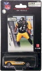 2010 Pittsburgh Steelers 1/64th Mustang with Troy Polamalu trading card