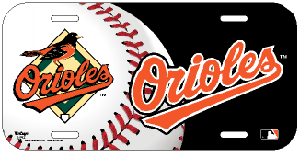 2004 Baltimore Orioles plastic license plate