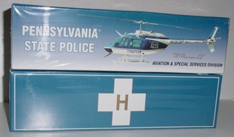 2001 Pennsylvania State Police 1/43rd Bell Jet Ranger III helicopter