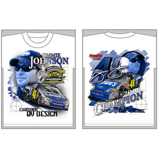 2006 Jimmie Johnson Lowes "Champion" white tee