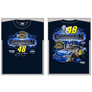 2006 Jimmie Johnson Lowes NASCAR Nextel Cup Champion Navy tee
