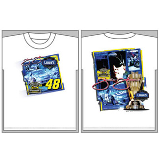 2006 Jimmie Johnson Lowes NASCAR Nextel Cup Champion Dealer Exclusive tee