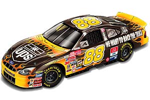 2001 Dale Jarrett 1/64 UPS Flames "We Want to Race The Truck" Total Concept Taurus