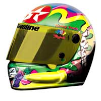 1998 Kenny Irwin 1/4th Texaco "Joker"  mini helmet