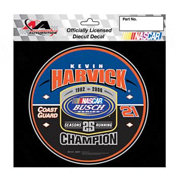 2006 Kevin Harvick Coast Guard "Busch Series Champion" 4 Round Decal