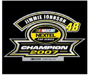 2007 Jimmie Johnson Lowes "Nextel Cup Champion" Diecut Decal