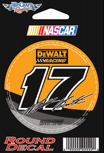 2009 Matt Kenseth Dewalt 3" Round Decal by Wincraft