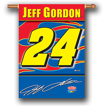 2006 Jeff Gordon Dupont 2 sided pole flag