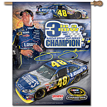 2008 Jimmie Johnson Lowes "3 Time Champion" Pole Flag