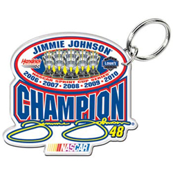 2010 Jimmie Johnson Lowes "5 Time Champion" Keychain by Wincraft