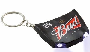 2011 Kevin Harvick Budweiser Hood Keychain with LED Flashlight