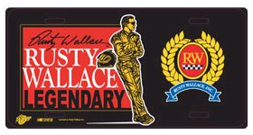 2006 Rusty Wallace "Legendary" Poly license plate