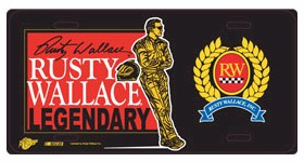 2006 Rusty Wallace "Legendary" Poly license plate