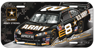 2008 Mark Martin Army plastic license plate by Wincraft