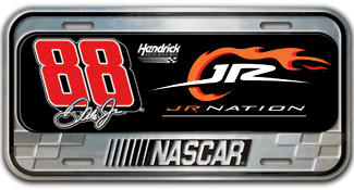 2008 Dale Earnhardt Jr "JR Nation" Metal license plate by Wincraft