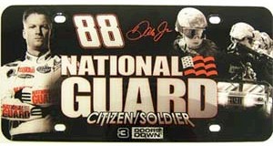 2008 Dale Earnhardt Jr National Guard "Citizen Soldier" Poly License Plate