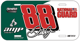 2008 Dale Earnhardt Jr AMP Energy/National Guard plastic license plate by Wincraft