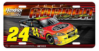 2009 Jeff Gordon Dupont Metal License Plate by Racing Reflections