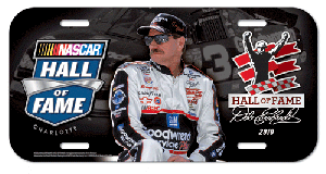 2010 Dale Earnhardt "Hall of Fame" plastic license plate by Wincraft