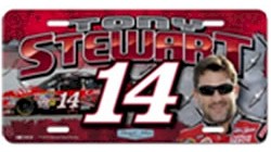 2010 Tony Stewart Office Depot/Old Spice Metal License Plate by Racing Reflections