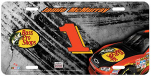 2011 Jamie McMurray Bass Pro Shops metal license plate