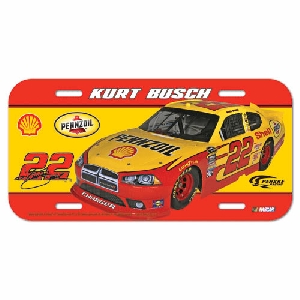 2011 Kurt Busch Pennzoil/Shell plastic license plate by Wincraft