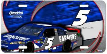 2012 Kasey Kahne Farmers Ins. Metal License plate