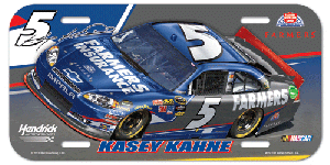 2012 Kasey Kahne Farmers Ins. Poly License Plate