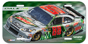 2012 Dale Earnhardt Jr Diet Mountain Dew plastic license plate by Wincraft