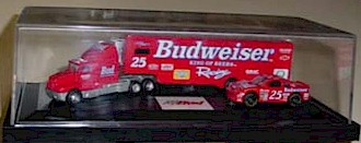 1997 Richy Craven 1/80th Budweiser Transporter with 1/64th Monte Carlo