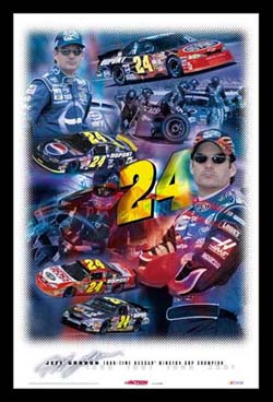2002 Jeff Gordon "4 Time Champion" poster