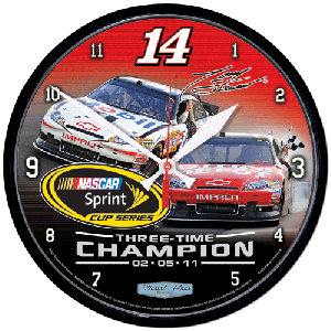 2011 Tony Stewart 3 Time Champion clock by Wincraft