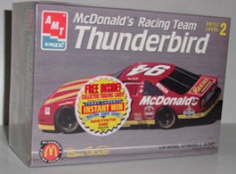 1995 Bill Elliott 1/24th McDonald's Thunderbird model kit by AMT