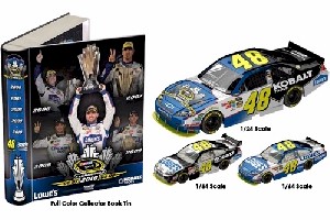 2010 Jimmie Johnson 1/24th-1/64th Lowes "5 Time Champion Tin Set"