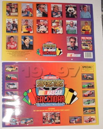 1997 NASCAR Super Stars 11 X 161/2 calendar