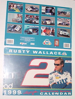 1999 Rusty Wallace Miller Lite 11 x 16 1/2 calendar