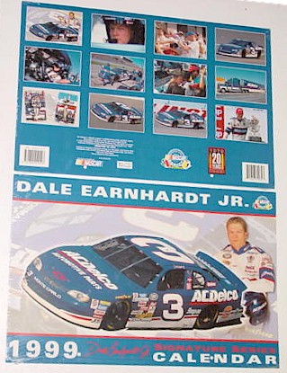 1999 Dale Earnhardt Jr AC Delco 11 X 161/2 calendar