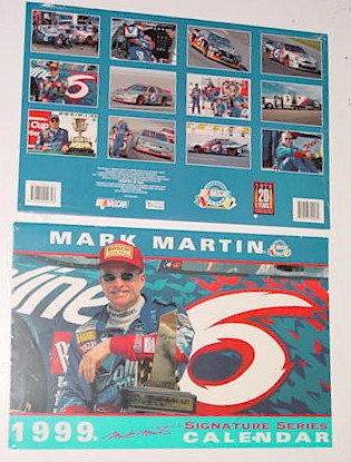 1999 Mark Martin Valvoline 11 x 16 1/2 calendar