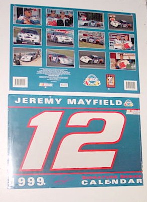 1999 Jeremy Mayfield Mobil 1 11 X 161/2 calendar